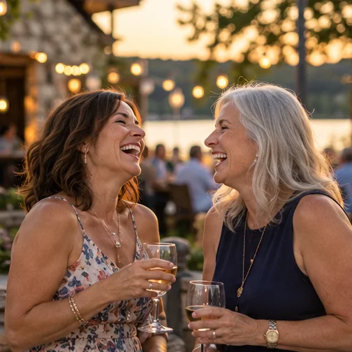 Friends sharing a laugh